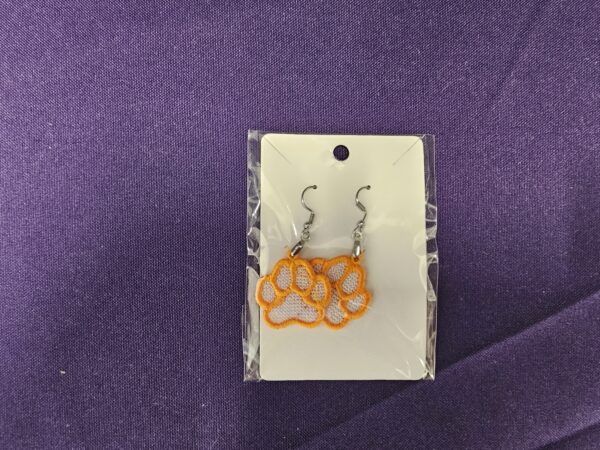Embroidery - Paw Print Earrings - Image 7
