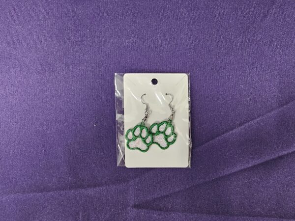 Embroidery - Paw Print Earrings - Image 5