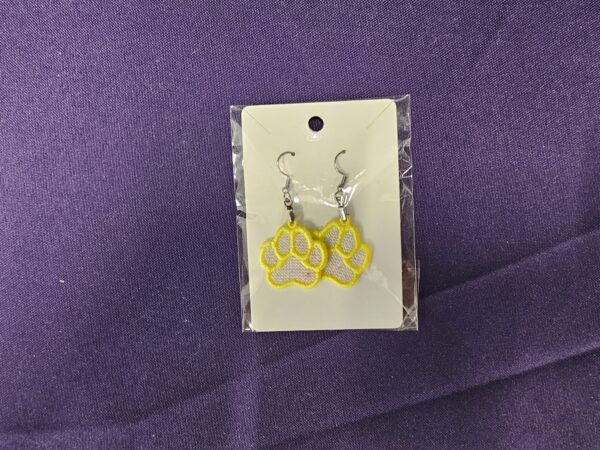 Embroidery - Paw Print Earrings - Image 4