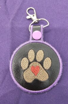 Paw Print Love Keychain