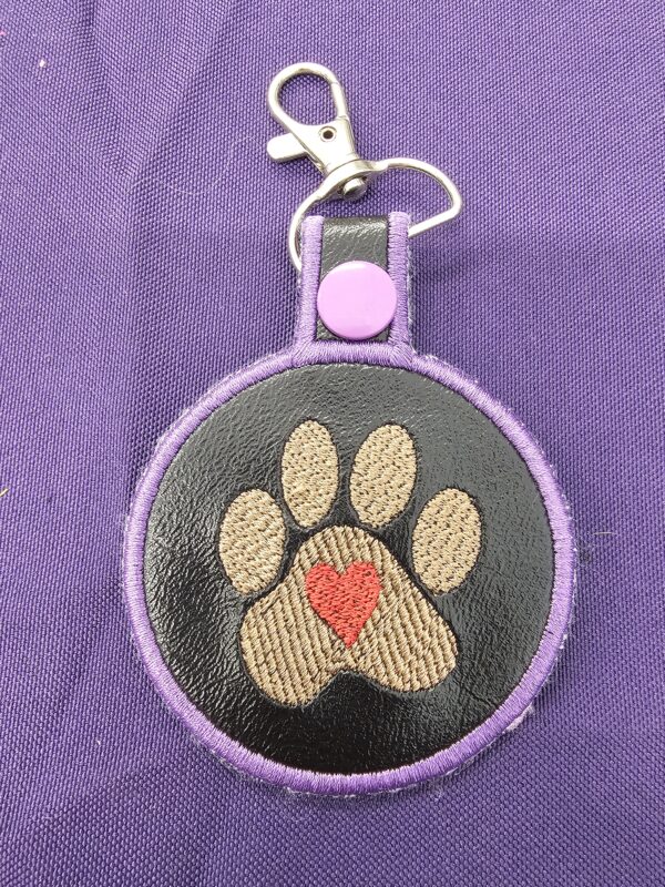 Paw Print Love Keychain